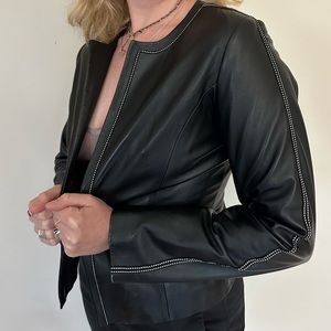 Lambs leather size small early y2k coat